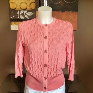 St. John (YL) 3/4 Sleeve KnIt Cardigan Size P